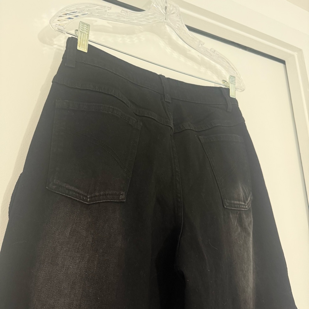 Sasha Therese Cairo Jean Cut Out in Black Large NWT Oversized Relaxed Baggy 90s - Picture 11 of 15